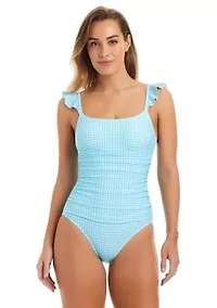 Life's a Picnic Flutter Sleeve One Piece Swimsuit
