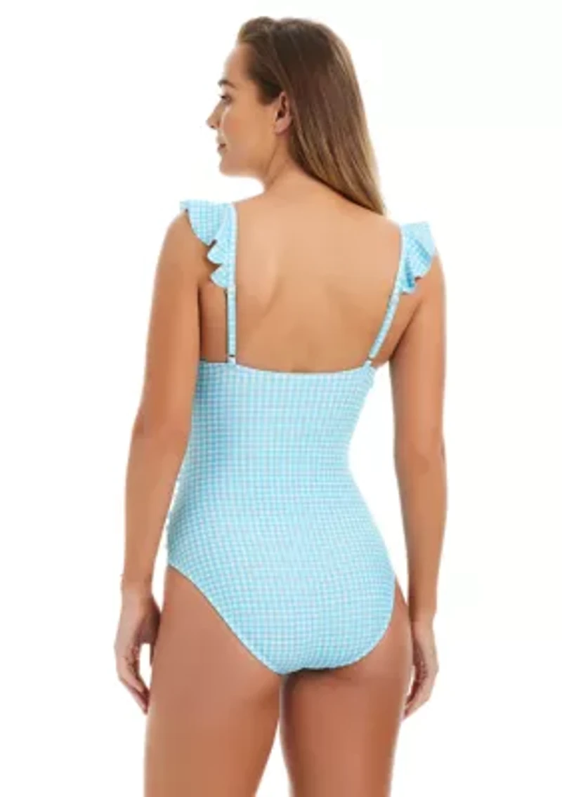Life's a Picnic Flutter Sleeve One Piece Swimsuit