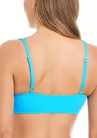 Piqué Please! Scalloped Bikini Swim Top