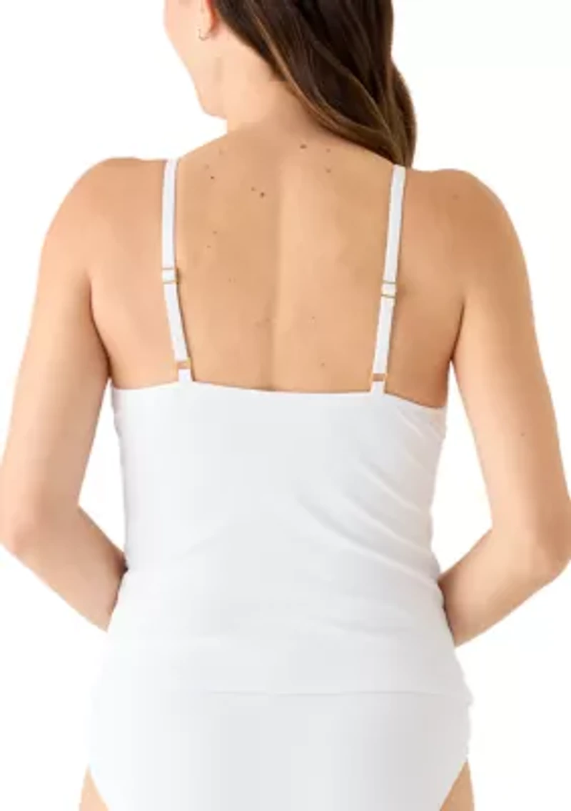 Women's High Neck Keyhole Piqué One Piece Swimsuit