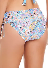 Women's Paisley Park Shirred Hipster Bikini Bottoms