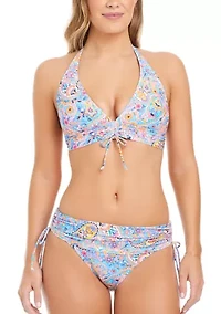 Women's Paisley Park Shirred Hipster Bikini Bottoms