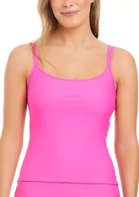 Women's Resort Solids Scoop Tankini Top