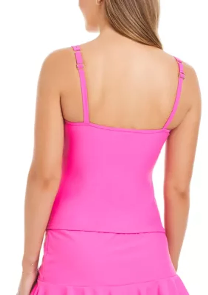 Women's Resort Solids Scoop Tankini Top