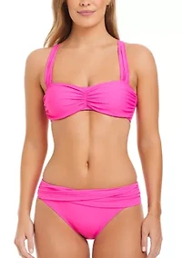 Resort Solids Sarong Hipster Swim Bottoms