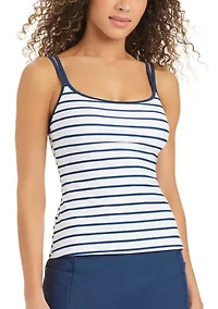 Women's Summer Solids Scoop Tankini Top
