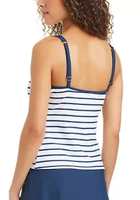 Women's Summer Solids Scoop Tankini Top