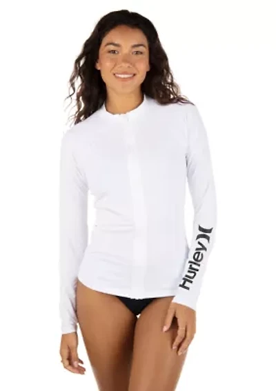 Women's Long Sleeve Zip Rashguard Top