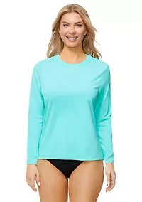 UPF 50 Pullover Drop Tail Swim Shirt