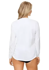 UPF 50 Pullover Drop Tail Swim Shirt