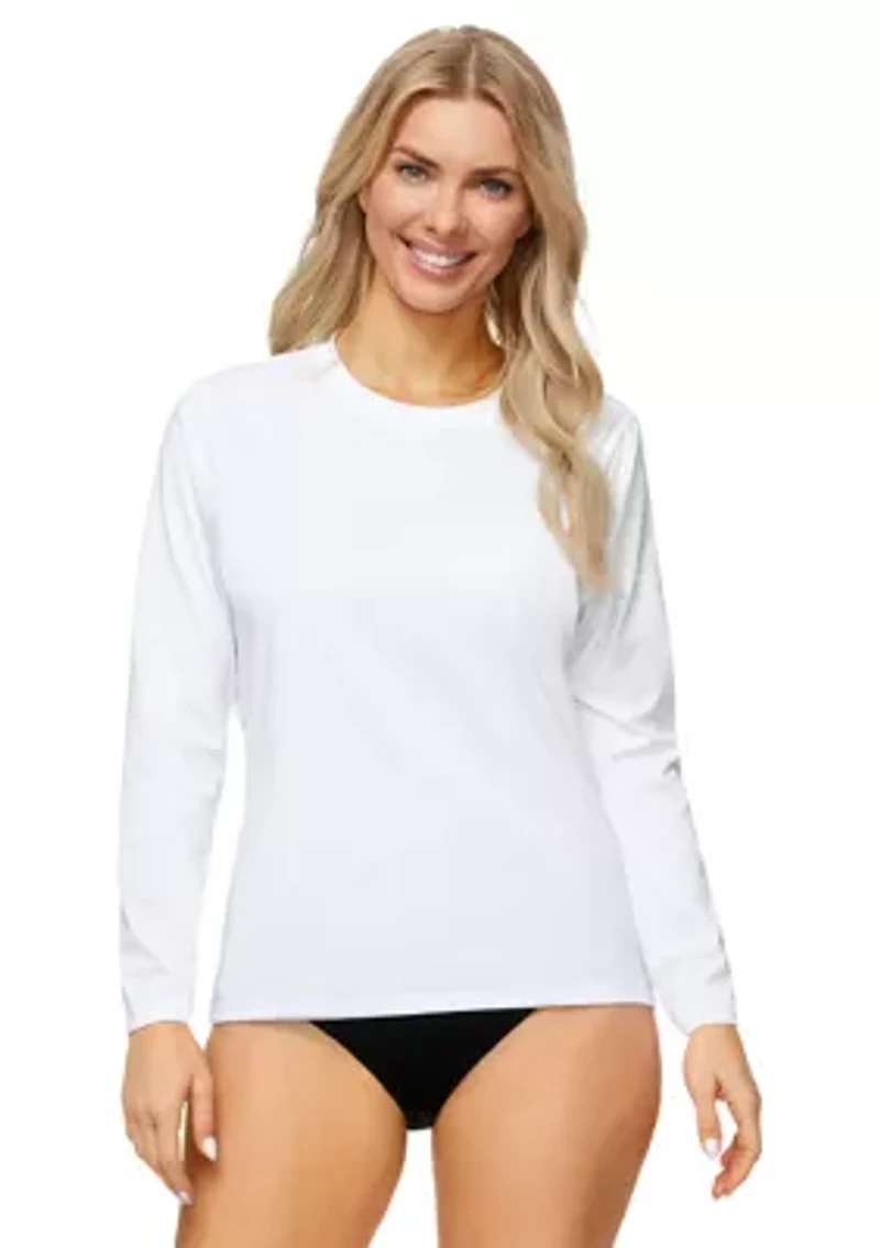 UPF 50 Pullover Drop Tail Swim Shirt