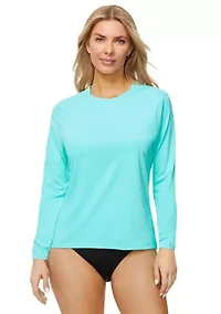 UPF 50 Pullover Drop Tail Swim Shirt
