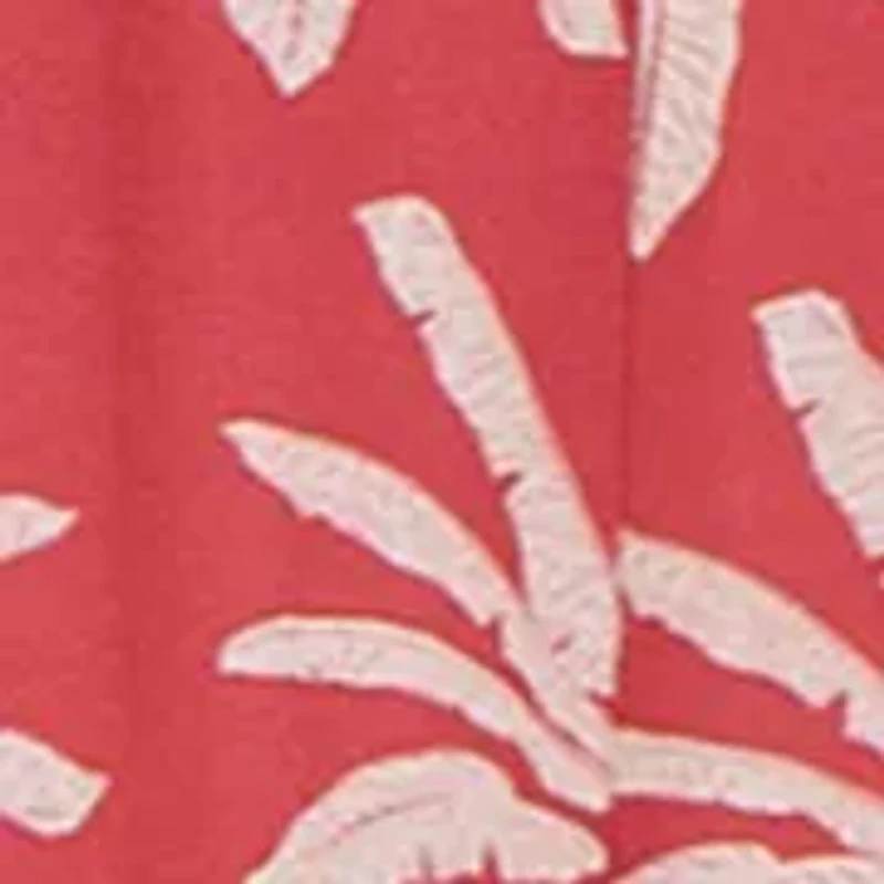 Sleeveless Palm Island Printed Crepe Dress