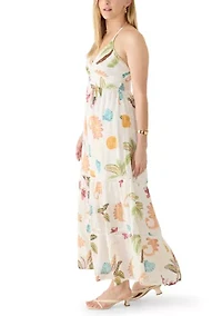 Women's Sleeveless Coastal Boho Printed Dress