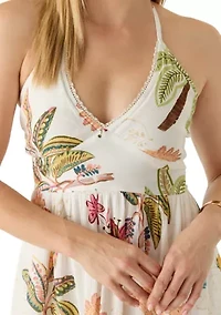 Women's Sleeveless Coastal Boho Printed Dress