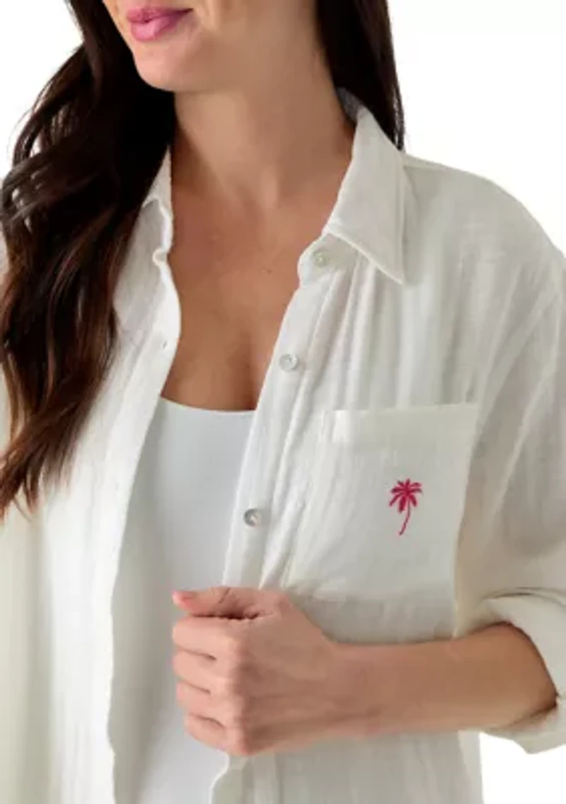 Women's Long Sleeve Big Shirt Swim Cover Up