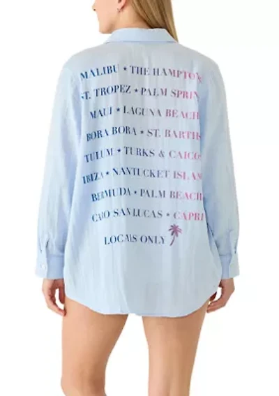 Vacation Cities Swim Coverup Shirt