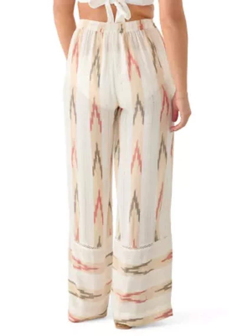 Aztec Striped Swim Coverup Pants