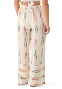 Aztec Striped Swim Coverup Pants