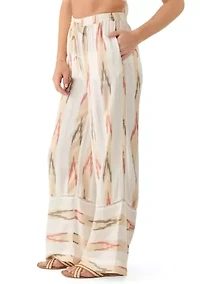 Aztec Striped Swim Coverup Pants