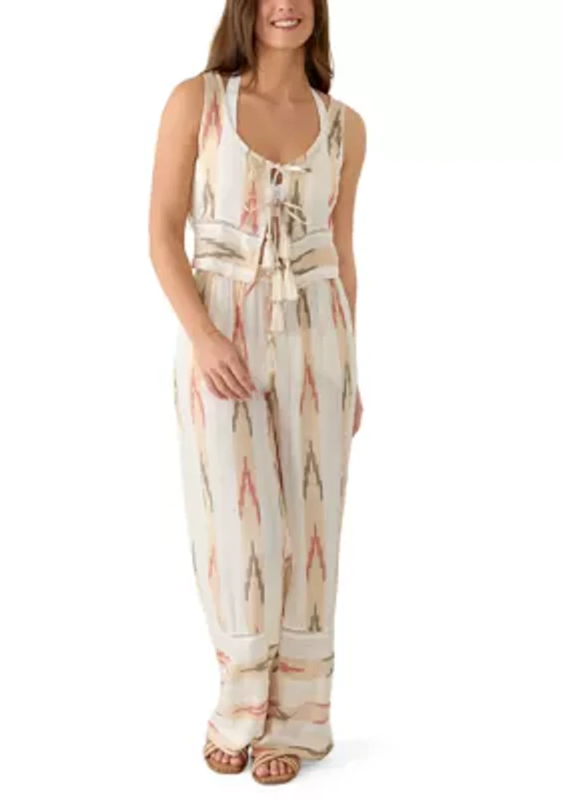 Aztec Striped Swim Coverup Pants