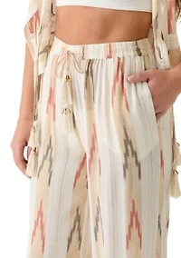 Aztec Striped Swim Coverup Pants