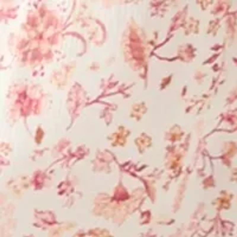 Plus Flutter Sleeve Split Neck Floral Gauze Midi Dress