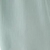 Plus Flutter Sleeve Split Neck Floral Gauze Midi Dress