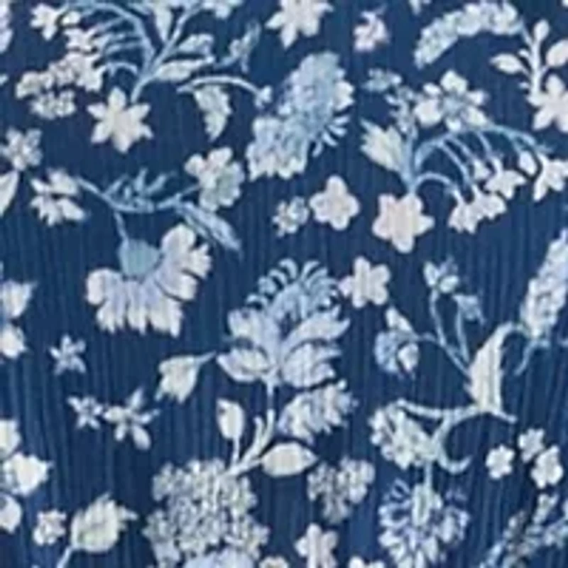 Plus Flutter Sleeve Split Neck Floral Gauze Midi Dress