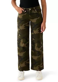 Women's Low Rise Baggy Pants with Belt Loops