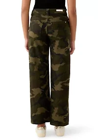 Women's Low Rise Baggy Pants with Belt Loops