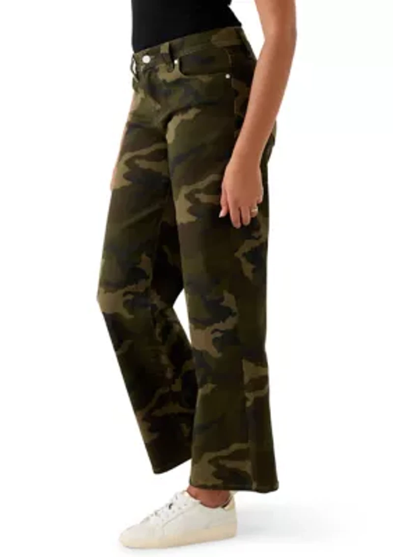 Women's Low Rise Baggy Pants with Belt Loops