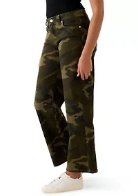 Women's Low Rise Baggy Pants with Belt Loops