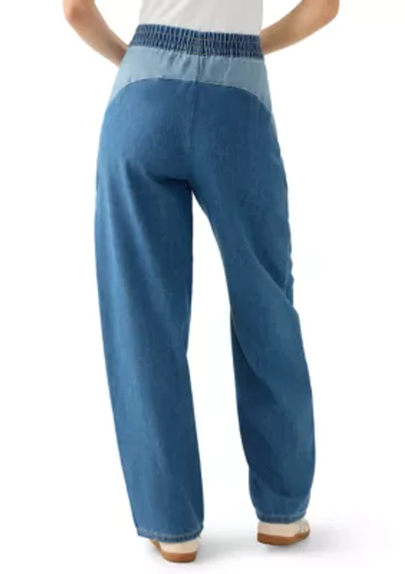 Women's Curved Yoke Wrap Around Stripe Track Pants