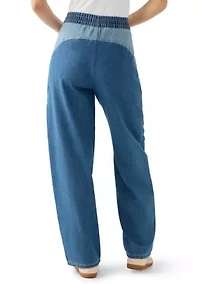 Women's Curved Yoke Wrap Around Stripe Track Pants