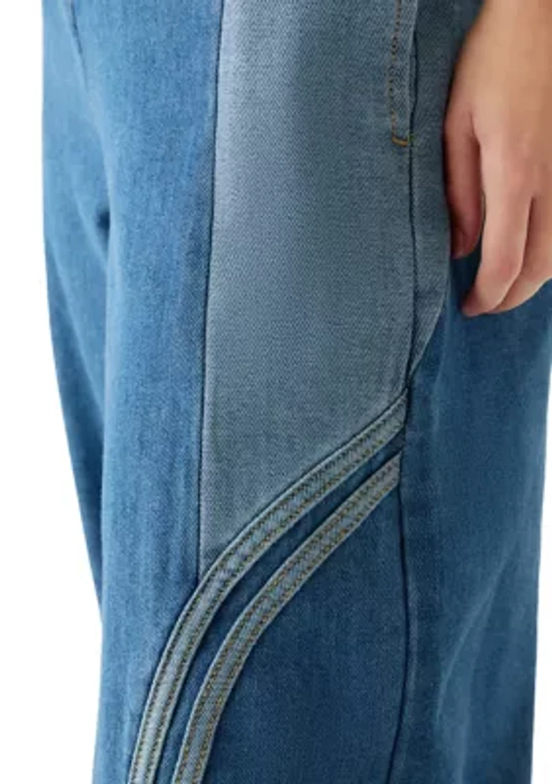 Women's Curved Yoke Wrap Around Stripe Track Pants