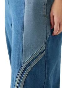 Women's Curved Yoke Wrap Around Stripe Track Pants