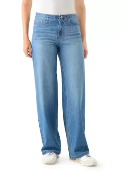 Women's Bungee Waist Baggy Jeans