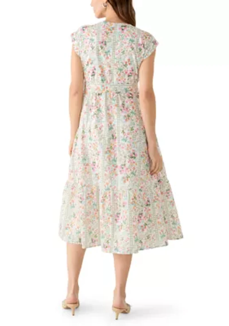 Women's Nora V-Neck Button Up Midi Dress