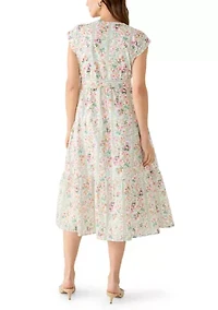 Women's Nora V-Neck Button Up Midi Dress