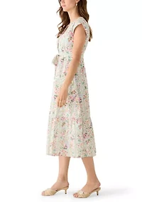 Women's Nora V-Neck Button Up Midi Dress