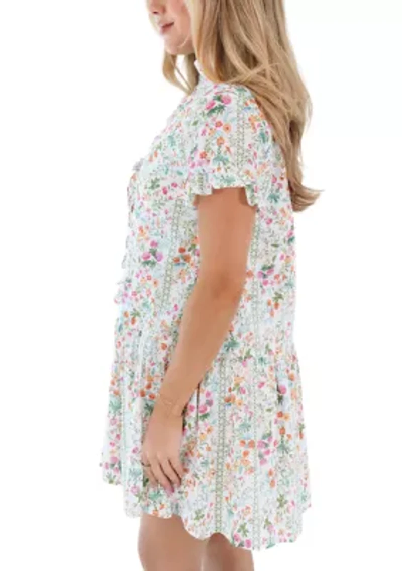 Women's Nora Ruffle Button Up Dress