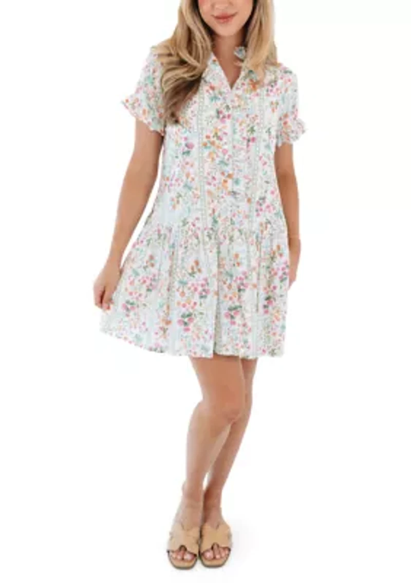 Women's Nora Ruffle Button Up Dress