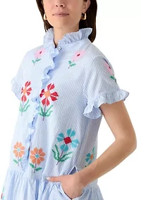 Women's Hunter Ruffle Button Up Dress