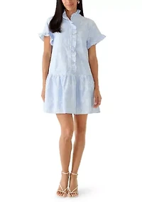 Women's Calypso Ruffle Button Up Dress