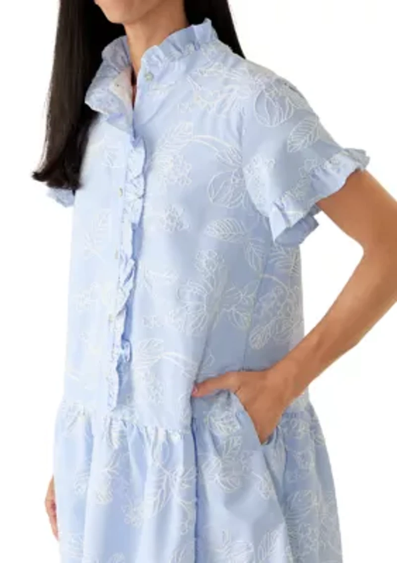 Women's Calypso Ruffle Button Up Dress
