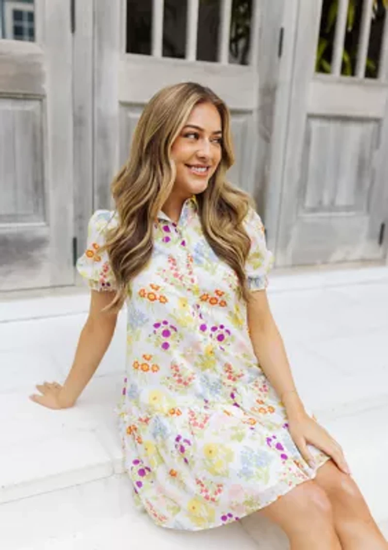 Women's Sandra Ruffle Collared Dress