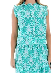 Mayci Button Up Top
