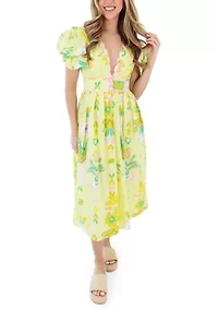 Rainey Bow Sleeve Midi Dress