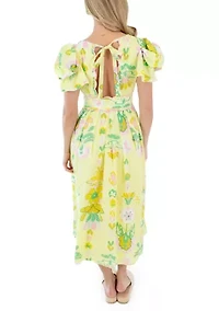 Rainey Bow Sleeve Midi Dress